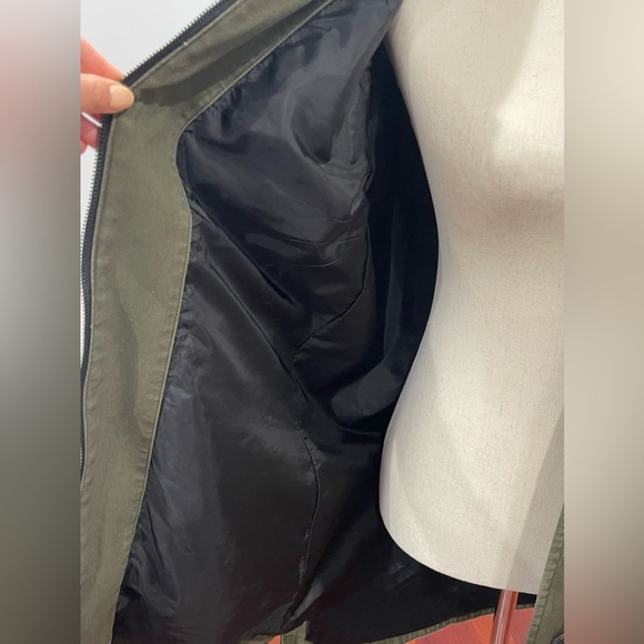 Zara Denim Speak Up Long Bomber Jacket - Picture 12 of 16